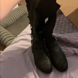 Black tall Boots Size 11